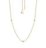 Roberto Coin "Diamonds by the Inch" Women's Necklace with 3 Diamond Stations