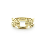 LAGOS "Signature Caviar" Gold Link Ring (7)