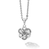 "Love Knot" Small Sterling Silver Pendant Necklace