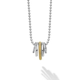 LAGOS "Caviar Lux" Two-Tone Five Ring Diamond Pendant Necklace
