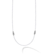 "Signature Caviar" White Agate & Sterling Silver Station 18" Necklace