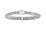 LAGOS "Signature Caviar" Beaded Bracelet With 7 Stations Size Small
