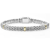 "Signature Caviar" Beaded Bracelet with 5 Gold Stations (7)