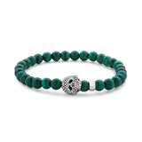 LAGOS "Anthem" Malachite Skull Bracelet (8)