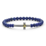 LAGOS "Anthem" Lapis Cross Beaded Stretch Bracelet (8)