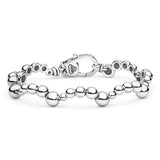 "Caviar Bubbly" Silver Beaded Scalloped Bracelet (7)