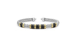 "Black Caviar" Station Black Ceramic Versa Torque Bracelet