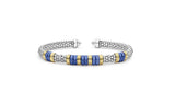 "Blue Caviar" Station Ultramarine Ceramic Versa Torque Bracelet