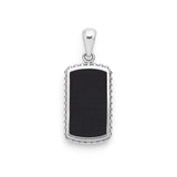 "Anthem" Black Agate Tag Amulet