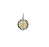 "Signature Caviar" Two-Tone Diamond Cross Charm