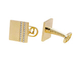 David Gotlib "Illumination" Square Diamond Cufflinks in 18kt Yellow Gold