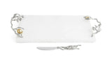 Michael Aram Pomegranate Silver & Gold Cheese Board & Spreader