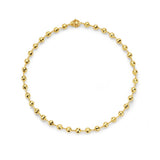 Buddha Mama Hammered Ball 18" Chain Necklace in 20kt Yellow Gold