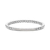 Tresore" Stretch Bar Bracelet in 18kt White Gold with Diamonds