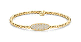 Tresore" Stretch Bracelet in 18kt Yellow Gold with Diamonds