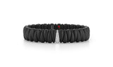 "Artiglio" Satin Black Ceramic & Diamond 18kt White Gold Stretch Bracelet