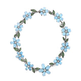 Flower Wreath Necklace in 18kt Black Gold