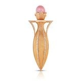 Pink Pearl & Diamond Pendant in 18kt Yellow Gold