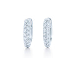 Petite Hoop Earrings with Pavé Diamonds