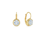 Round Diamond Drop Earrings in 18kt Yellow Gold
