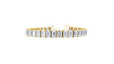North South Emerald-Cut Diamond Bracelet in 18kt Yellow Gold