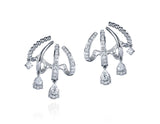 Mixed Shape Diamond Earrings in 18kt White Gold