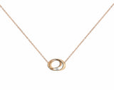 "Collier Dune" 18kt Orange Gold Diamond Pendant Necklace