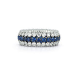 "Extensible" Giotto Sapphire 18kt White Gold Stretch Ring