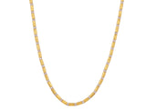 "Vertigo" Gold Hammered Bead Single-Strand Diamond Necklace
