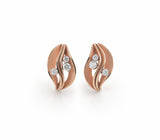 "Dune" 18kt Pink Champagne Gold Diamond Earrings