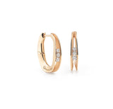 "Dune" 18kt Orange Apricot Gold Diamond Hoop Earrings