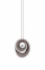 “Athena” 18kt Black Lava Gold Diamond Pendant Necklace