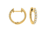 18kt Yellow Gold Diamond Huggie Earrings