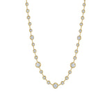 Starry Night Necklace with Alternating Diamonds