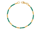 "Vertigo" 24kt Gold Emerald Beaded Bracelet