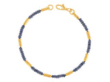 "Vertigo" 24kt Gold Sapphire Beaded Bracelet