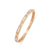 Diamond Shield Slim Bangle Bracelet in 18kt Rose Gold