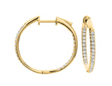 Louis Anthony Jewelers 18kt Yellow Gold Hoop Diamond Earrings