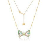 Graziela Gems Chalcedony and Diamond Butterfly Necklace