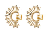 Peruffo Diamond Stud Fringe Earrings in 18kt Yellow Gold