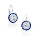 Louis Anthony Jewelers 18kt Gold Diamond & Sapphire Drop Earrings