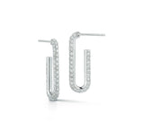 Walters Faith “Saxon” 18kt White Gold Diamond Chain Link Drop Earrings