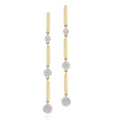 Phillips House "Affair" Infinity 14kt Yellow Gold Knife Edge Triple Graduating Infinity Drop Earrings