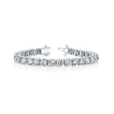 Louis Anthony Jewelers Buttercup Style Diamond Tennis 18kt White Gold Bracelet
