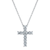 Louis Anthony Jewelers Diamond Cross Pendant 16" Necklace in 18kt White Gold