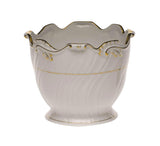 Herend Ribbed Cachepot - Golden Edge
