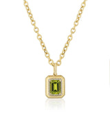 Goshwara Limited Edition Peridot & Diamond Stud Earrings In 18kt Yellow Gold