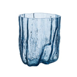 Kosta Boda Crackle Vase Circular Tall, Blue