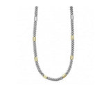 LAGOS "High Bar" Two-Tone Station Caviar Necklace