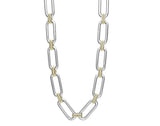 LAGOS Signature Caviar Two-Tone Link Drop 18" Necklace